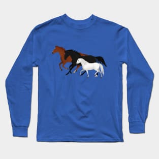 Black Beauty, Ginger, and Merrylegs - Equine Rampaige Long Sleeve T-Shirt